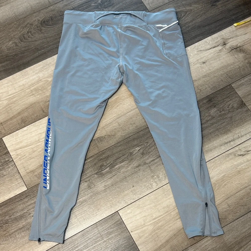 Under Armour Gray Qualifier Elite Cold Running Tights - Picture 8 of 15